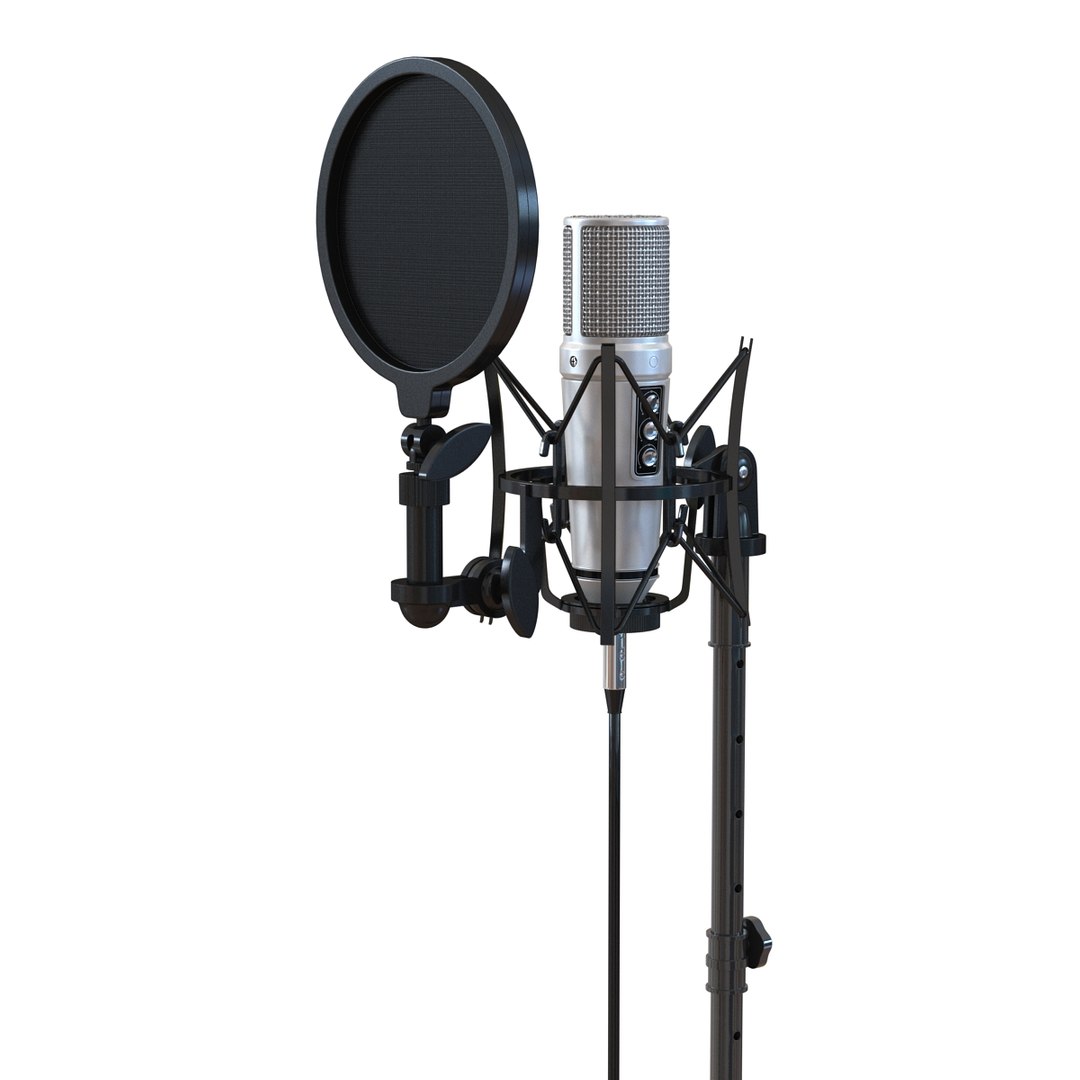 studio microphone stand 3d max