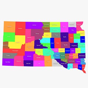 3d south dakota counties model