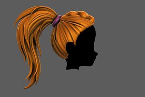 3D Hair style for girl V107 3D