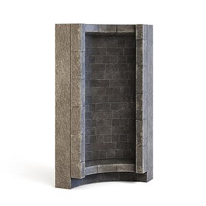 3D Dungeon Wall Corner Inside model