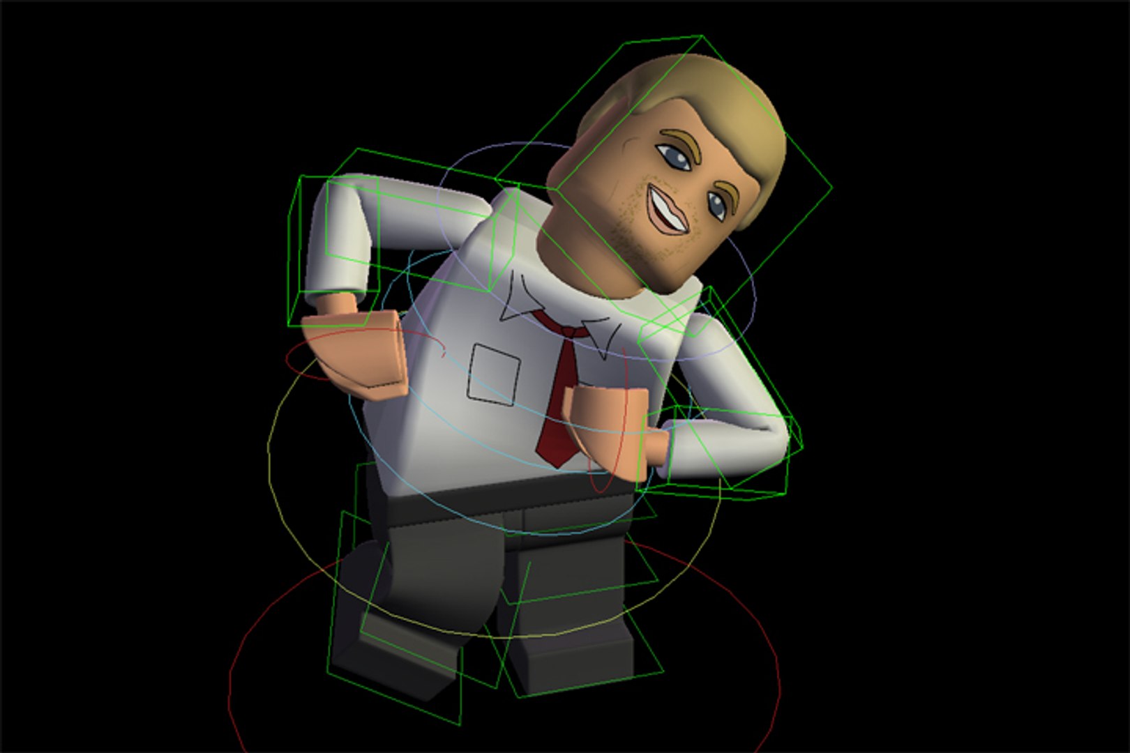 lego man rig 3d model
