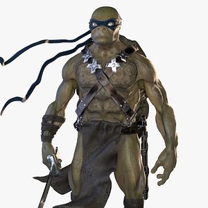 3D leonardo mutant ninja turtle model