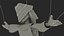 Dancing Pinocchio Wooden String Puppet 3D model