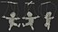 Dancing Pinocchio Wooden String Puppet 3D model
