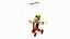 Dancing Pinocchio Wooden String Puppet 3D model