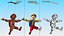 Dancing Pinocchio Wooden String Puppet 3D model
