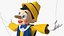 Dancing Pinocchio Wooden String Puppet 3D model