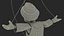 Dancing Pinocchio Wooden String Puppet 3D model