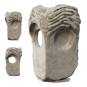 Decorative abstract sculpture 3D