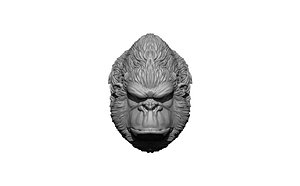 3D gorilla animal head