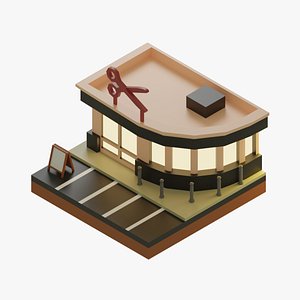 3D Low Poly Hair Saloon