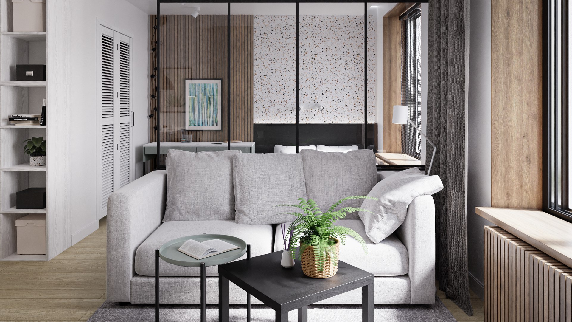 Scandinavian Apartment Interior 24sqm 3D - TurboSquid 1737315