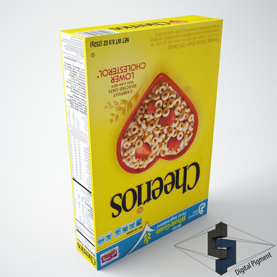 3d Cheerios Box Contains Model