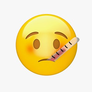 Apple Face with Thermometer 3D model