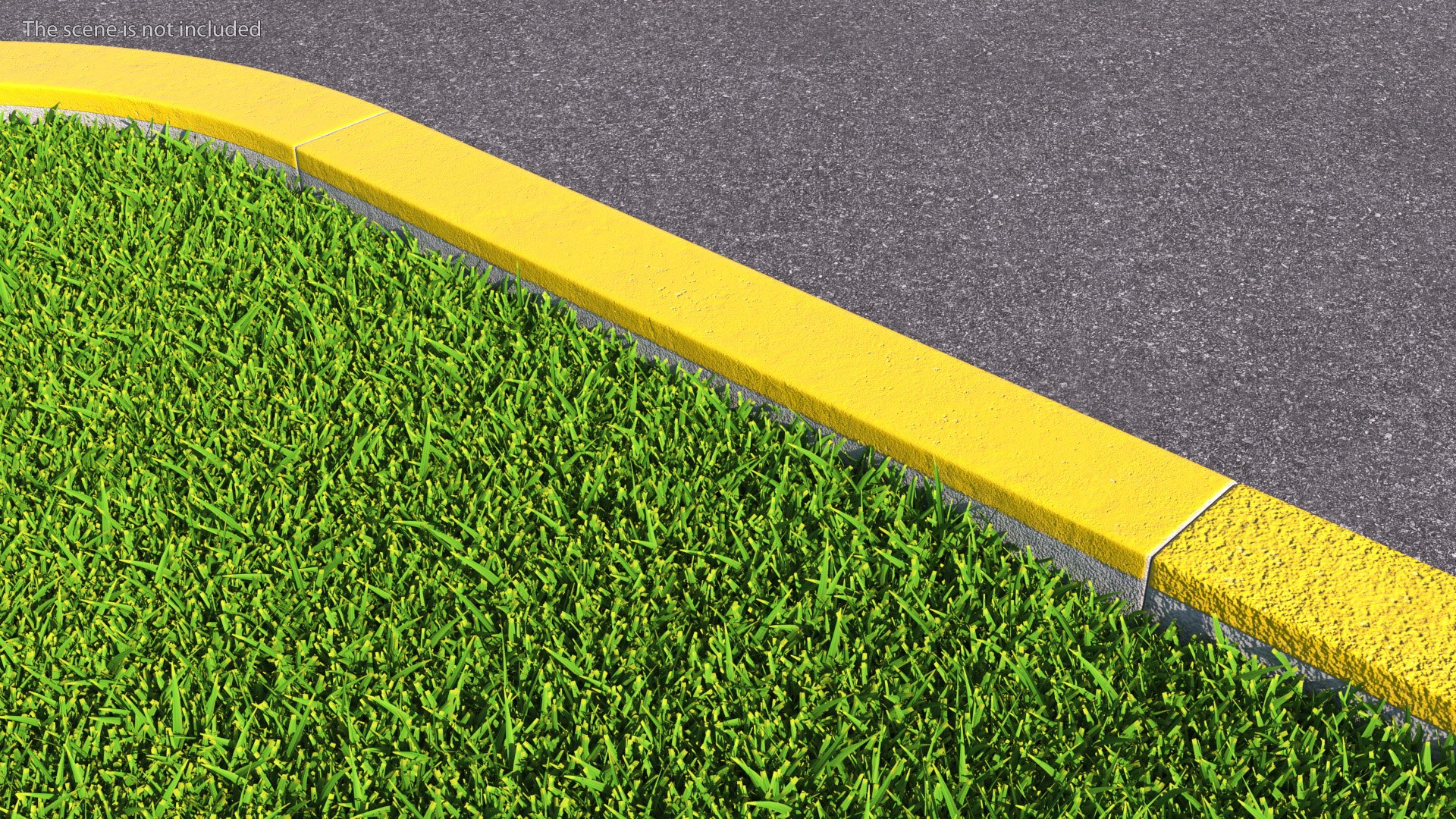 Curb 1m Yellow 3D - TurboSquid 2029520