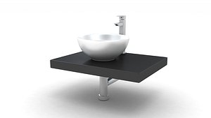 3D Wash Basin Plate model
