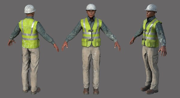 modèle 3D de Ouvrier du batiment - TurboSquid 2156034