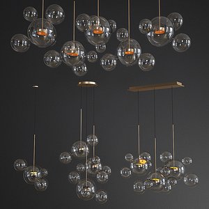3D giopato coombes chandelier glass