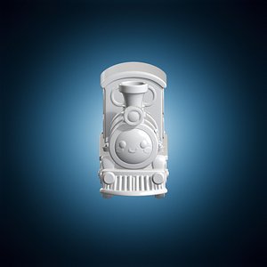 Cute Train Engine Locomotive 3D Print Model 3D