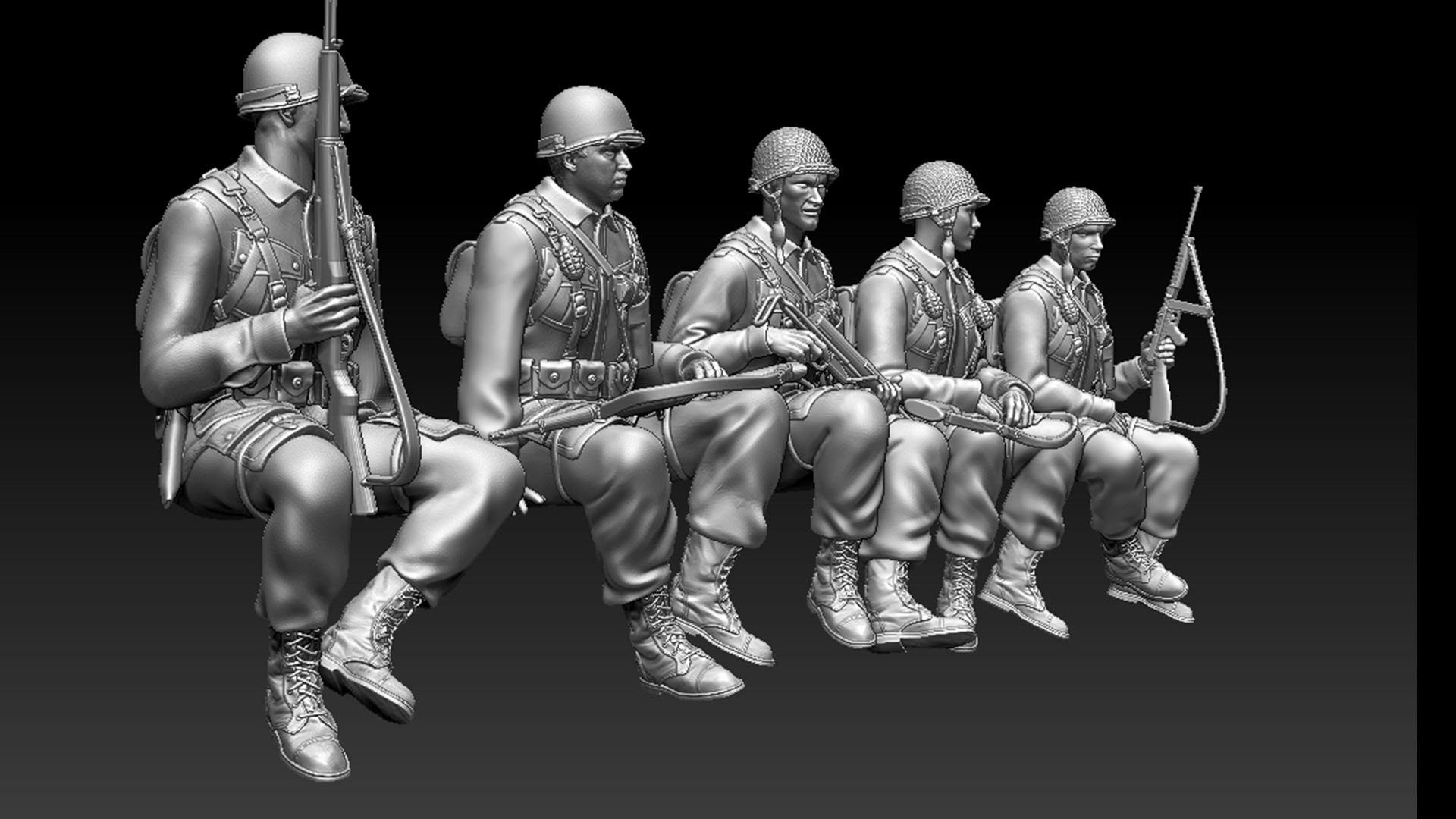 3D Usa Soldiers Tank Crew Model - TurboSquid 1764976