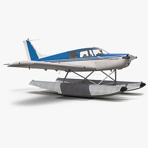 light aircraft piper pa 3d model