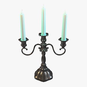classic candle 3d model