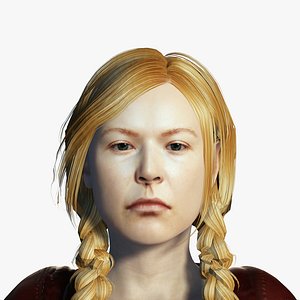 warrior lady Daytona Rigged model ready for animation 3D model