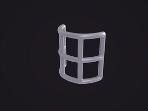 Curved pipe guard model