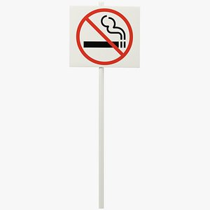3D sign smoking symbol