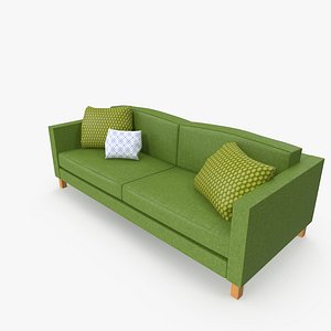3D green couch model