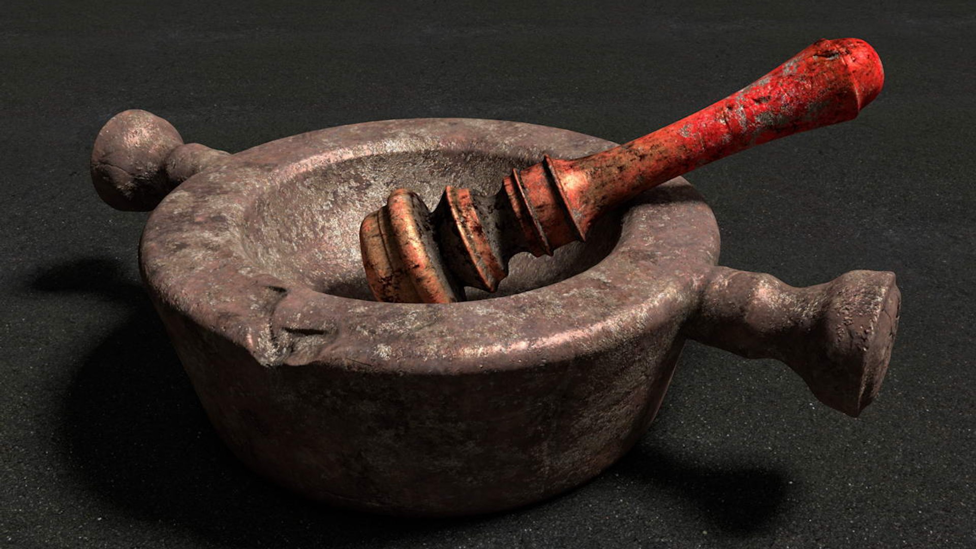 Old mortar 3D model - TurboSquid 1327335