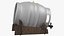 Firkin Metal Cask on Wooden Stillage