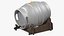 Firkin Metal Cask on Wooden Stillage