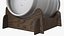 Firkin Metal Cask on Wooden Stillage