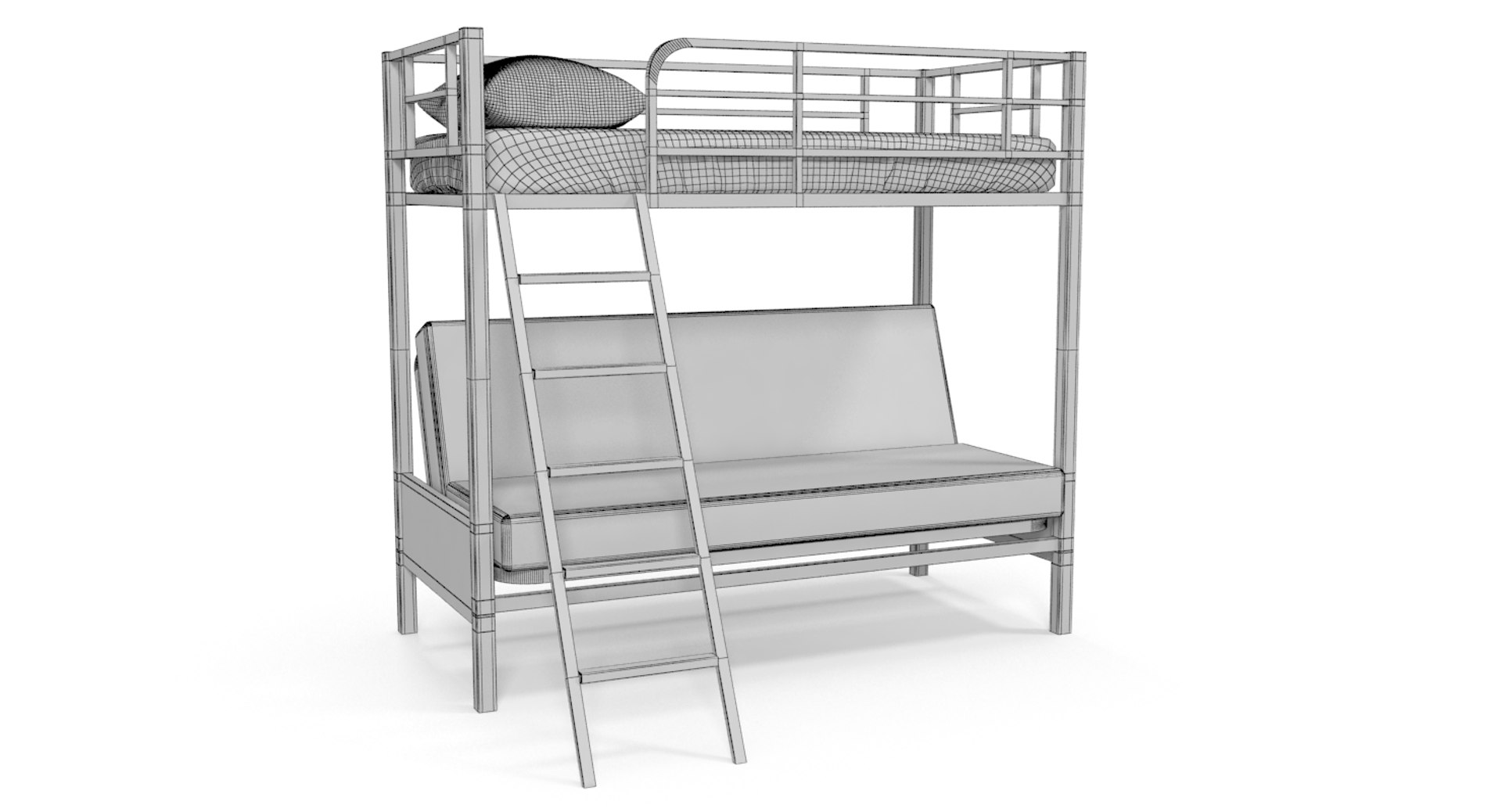 3D Model Bunk Bed - TurboSquid 1304418