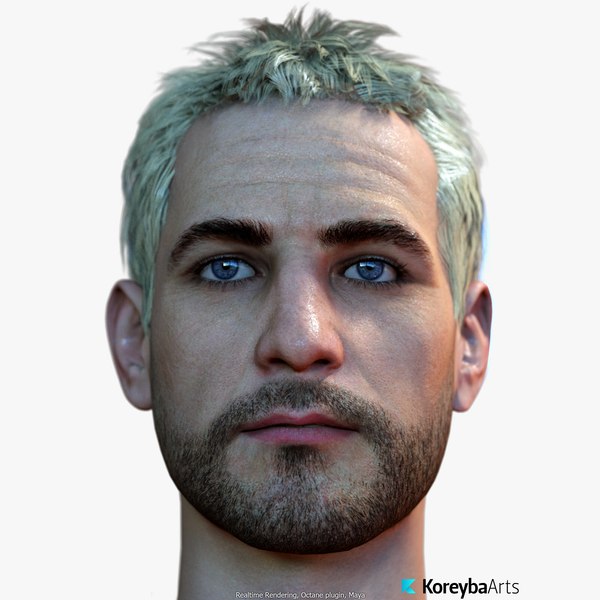 obj male head real-time 12