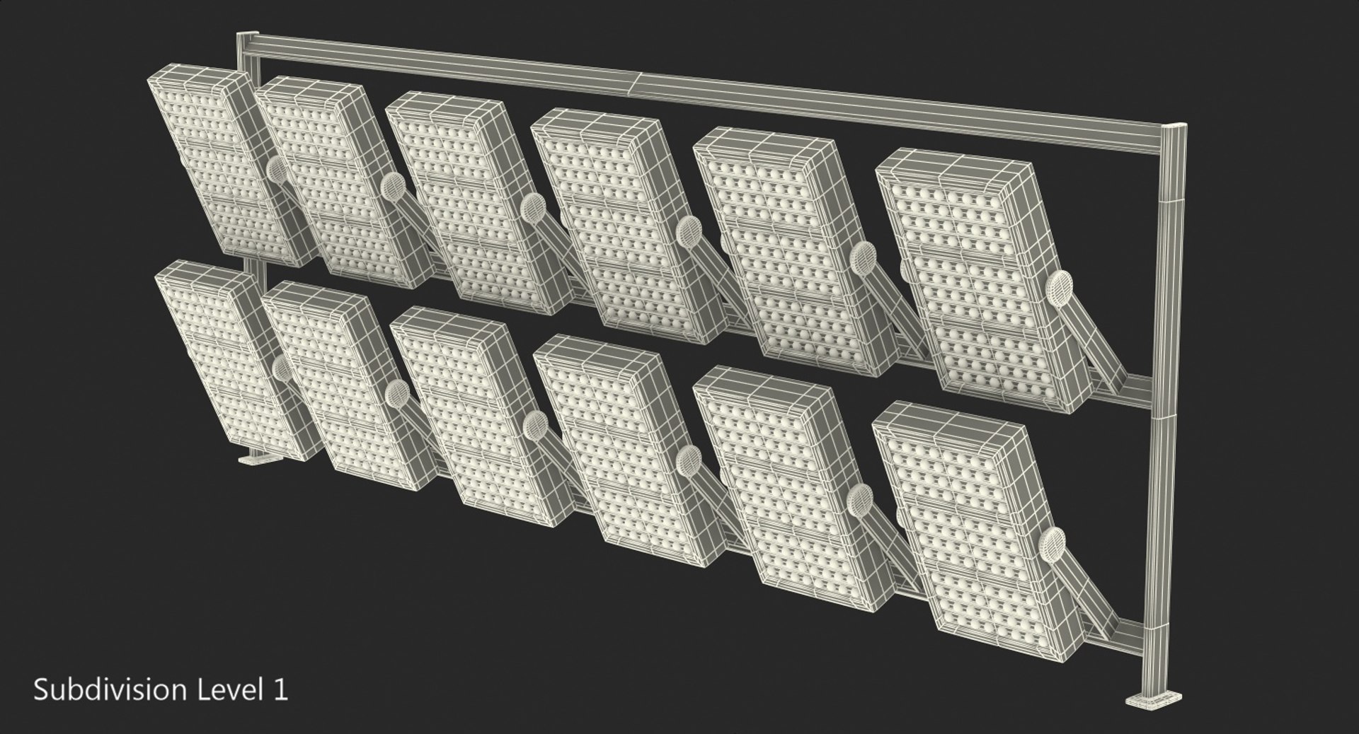 stadium lighting panel 3D model https://p.turbosquid.com/ts-thumb/qt/ExXNZO/72qTv6JU/stadiumlightspanelc4dmodel010/jpg/1547817645/1920x1080/fit_q87/a5677f538866299764dfbb0cbb7ee6d124be9a0b/stadiumlightspanelc4dmodel010.jpg