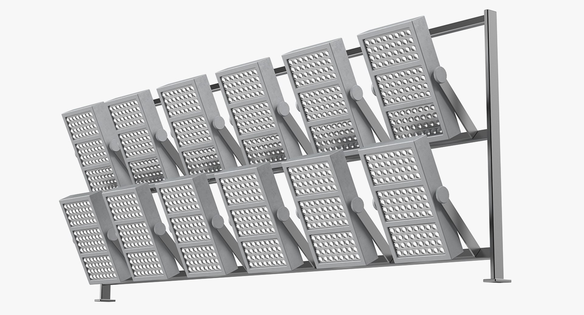 Stadium Lights Panel 3D model preview