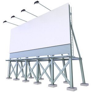 3D model Rooftop Billboard 34