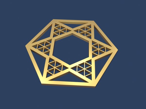 3D star david hexagon model - TurboSquid 1429595