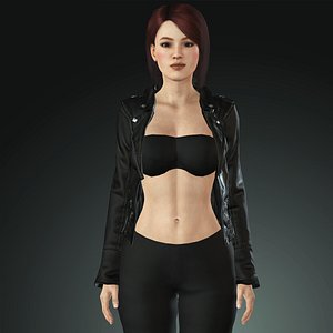 3D model Realistic Cyber Cool Girl