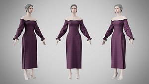 Dress 12 Grape 3D