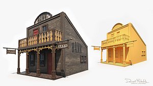 3D model old western bank