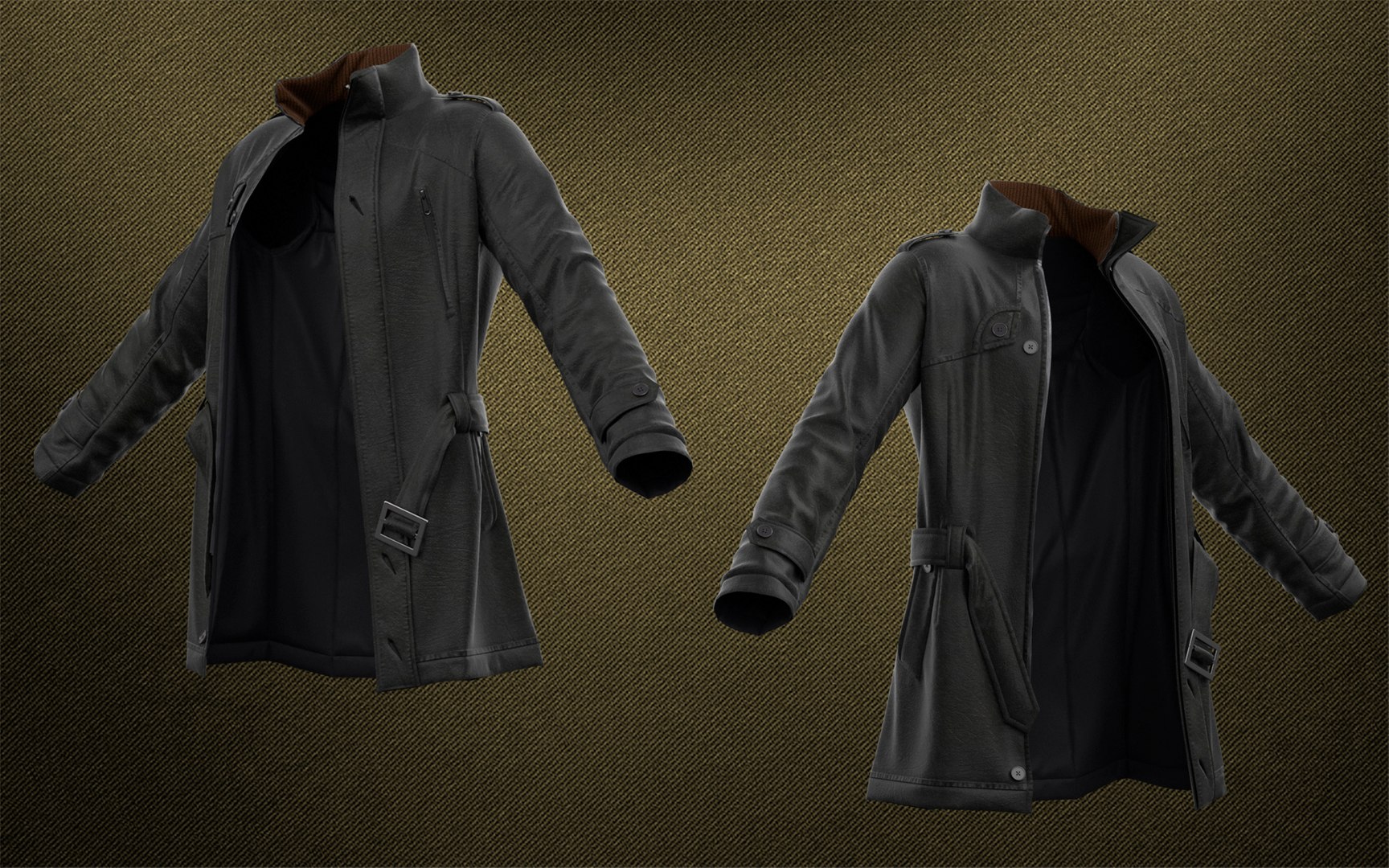 Mens Leather Jacket 3D Model - TurboSquid 1893052