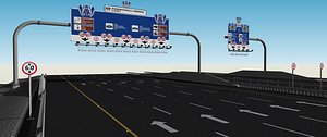 Road Sign Gantry Single and Two Posts model
