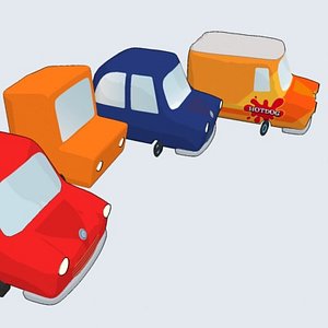 maya cartoon car -