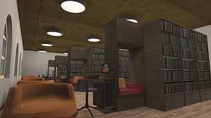 Library - interior and props