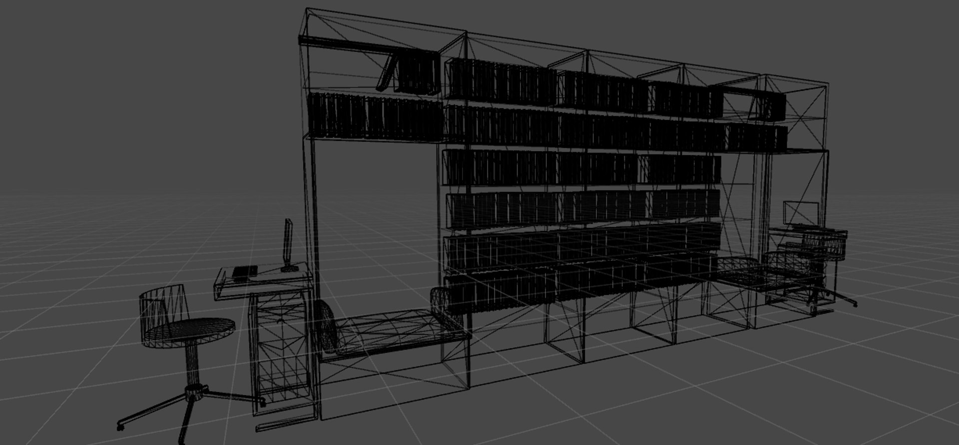 Vr library - interior 3D model - TurboSquid 1427425