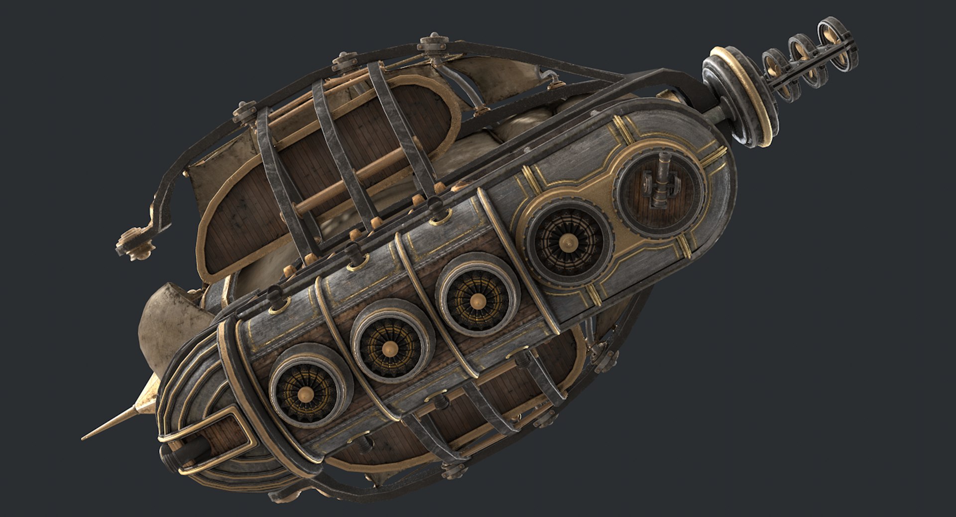 3D model airship steampunk - TurboSquid 1156310