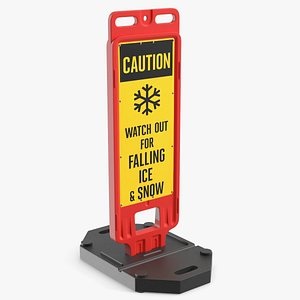 Portable Safety Warning Sign Falling Ice And Snow